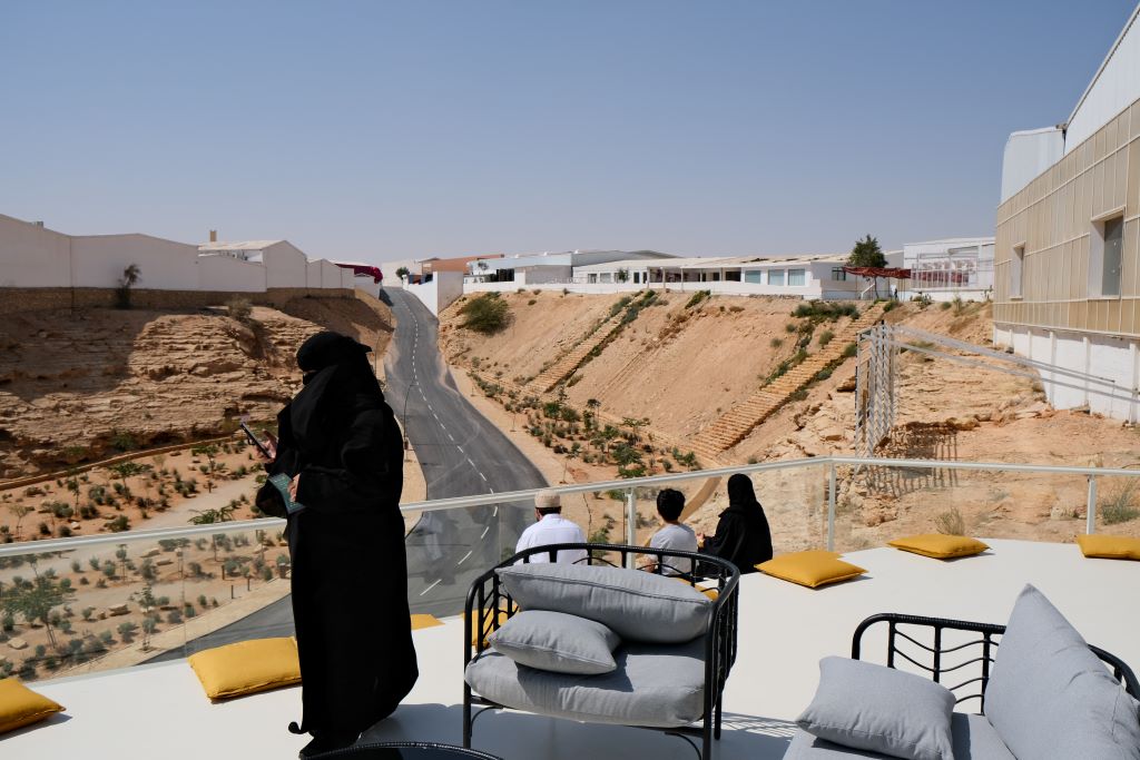 View from the Biennale Terrace over the tributary of the Wadi Hanifa